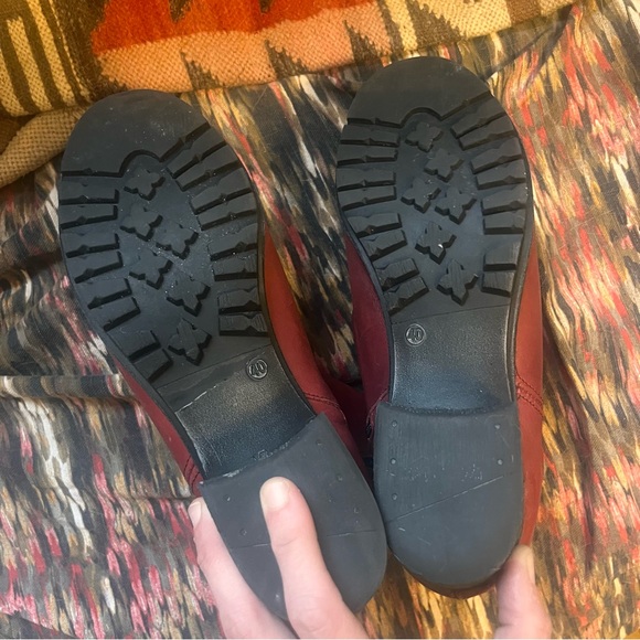 🆕 Bos & Co • red ankle leather booties with side zipper - Picture 11 of 11